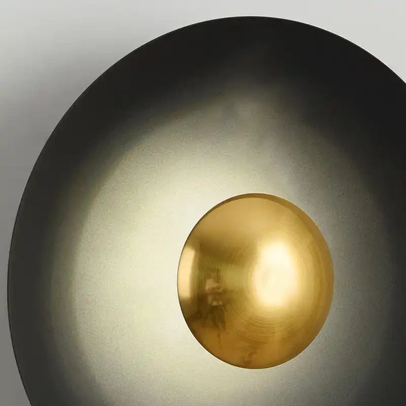 Hdc Contemporary Black Creative Macaron Flying Saucer Hardware LED Wall Sconce Lamp For Bedroom- Tricolor