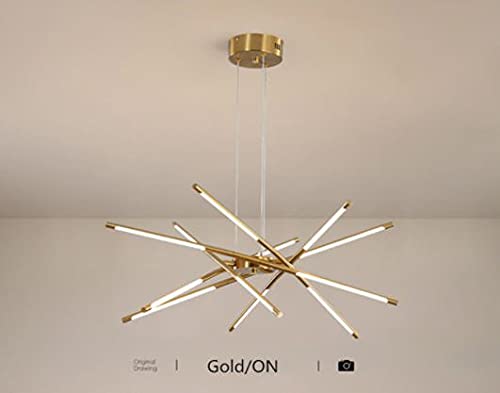 Hdc 10 Heads LED Modern Chandelier Pendant Hanging Light Lamp - Warm White, Gold