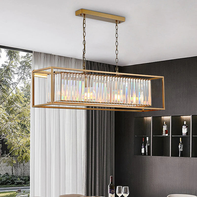 Hdc 1200x250 Mm Silver Metal Crystal Led Chandelier Hanging Suspension Lamp - Warm White