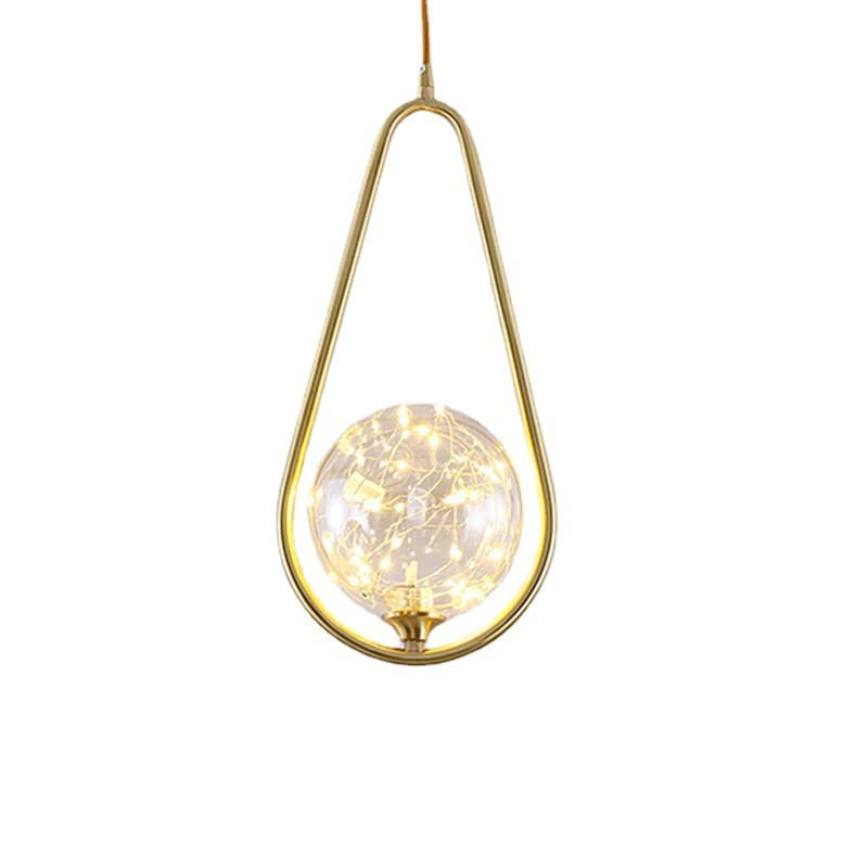 Hdc LED Fairy Ball Gold Pendant Lamp Ceiling Light - Warm White