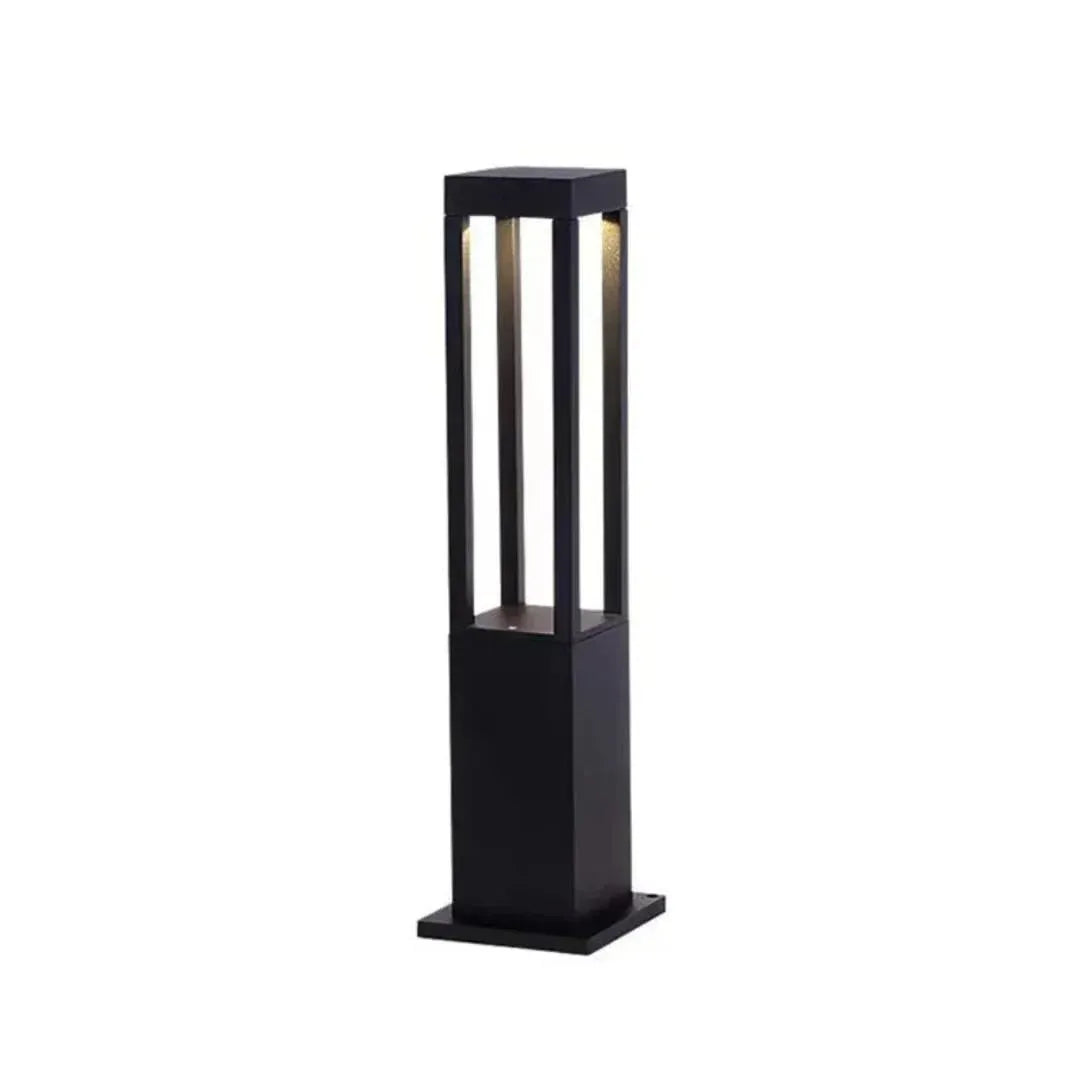 HDC Led 600MM Grey Body Rectangular Bollard Outdoor Garden Park Driveway Light - Warm White