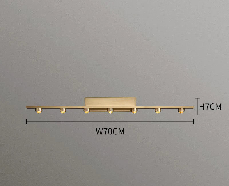 Hdc 7 Led Cob Golden Body Led Wall Light Mirror Vanity Picture Lamp - Warm White