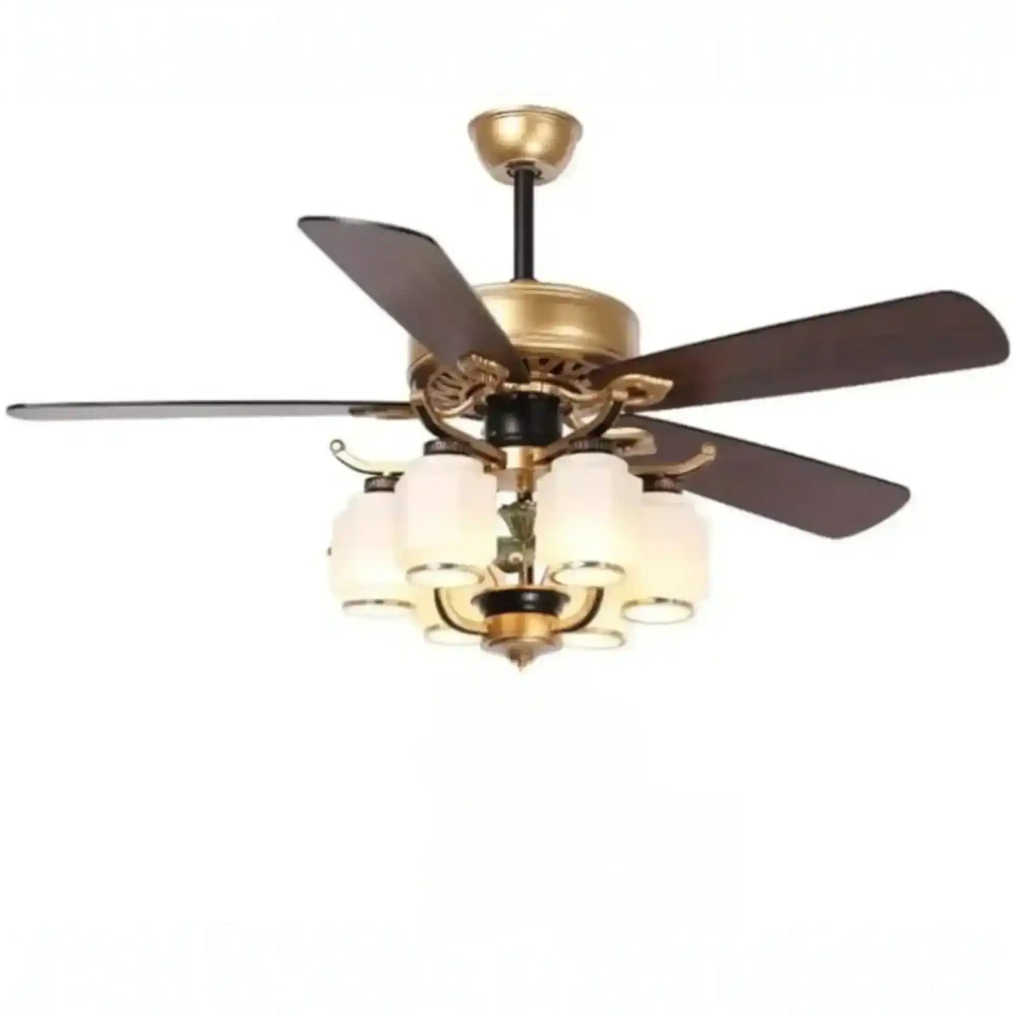 Hdc 6 Glass Light 52 Inch Ceiling Fan Chandelier