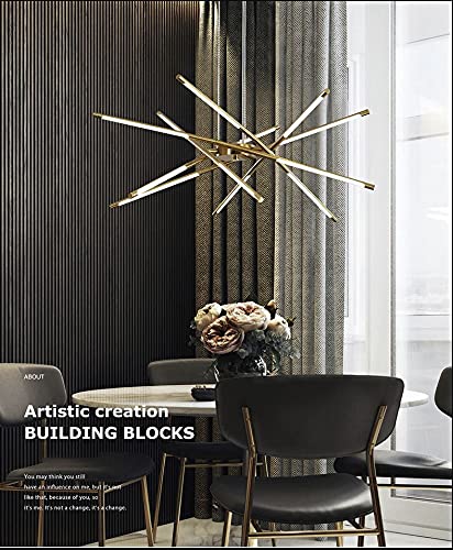 Hdc 10 Heads LED Modern Chandelier Pendant Hanging Light Lamp - Warm White, Gold