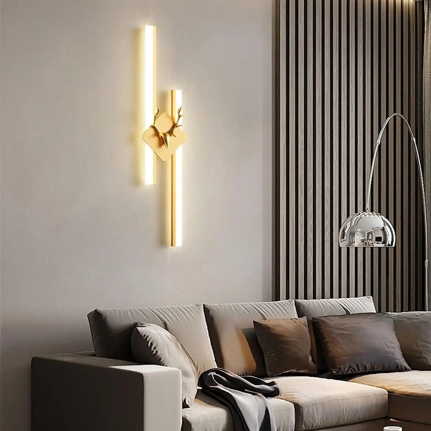 HDC Modern Minimalist Gold Long LED Acrylic Wall Lamp