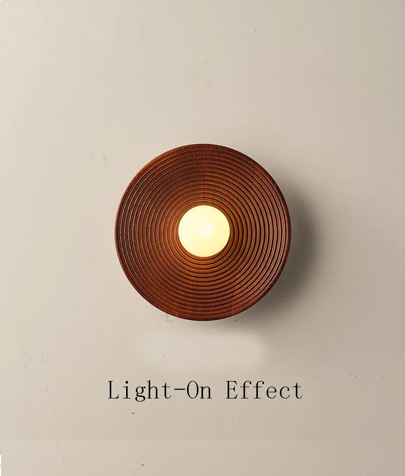 HDC Modern Circular Textured Artistic Decorative Accent Wall Lamp