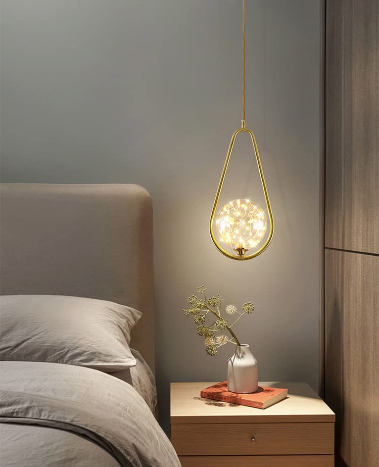 Hdc LED Fairy Ball Gold Pendant Lamp Ceiling Light - Warm White
