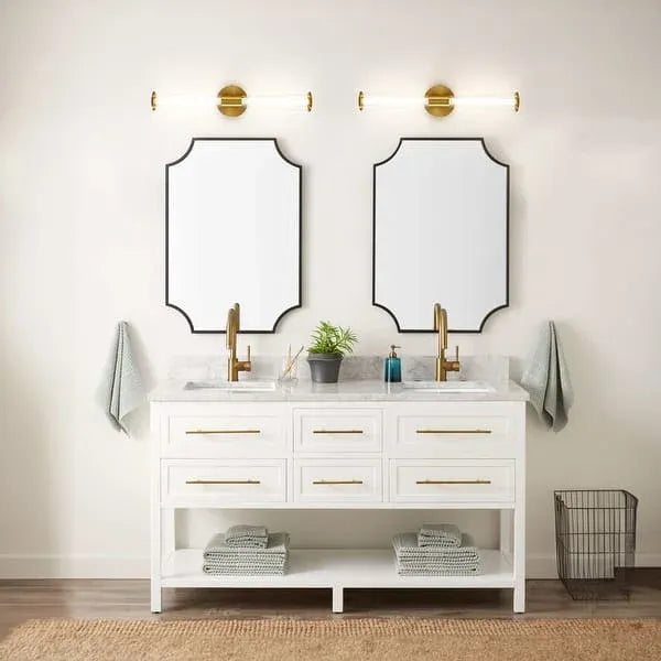 Hdc Golden Finish Mirror Vanity Bathroom Picture Dressing Wall Light - Tricolor