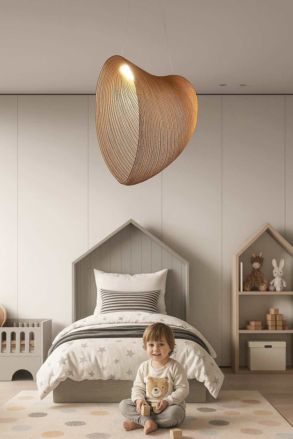 HDC 600mm Rattan Led Chandelier Pendant Light