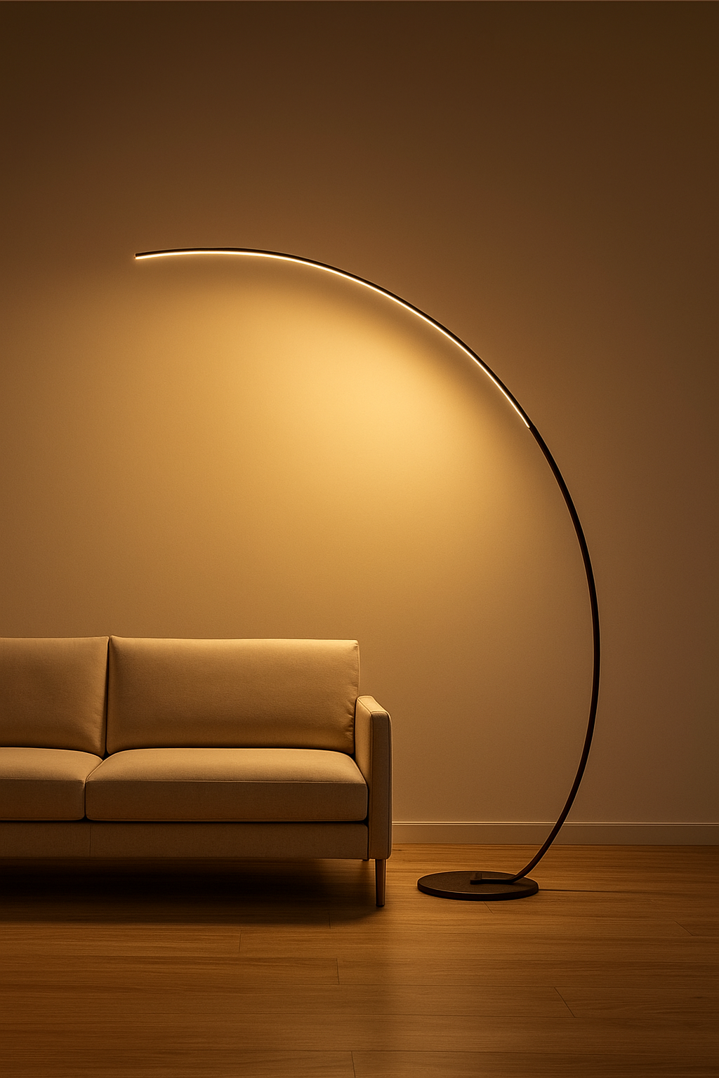 Hdc Minimalist Arc LED Floor Lamp For Living Room