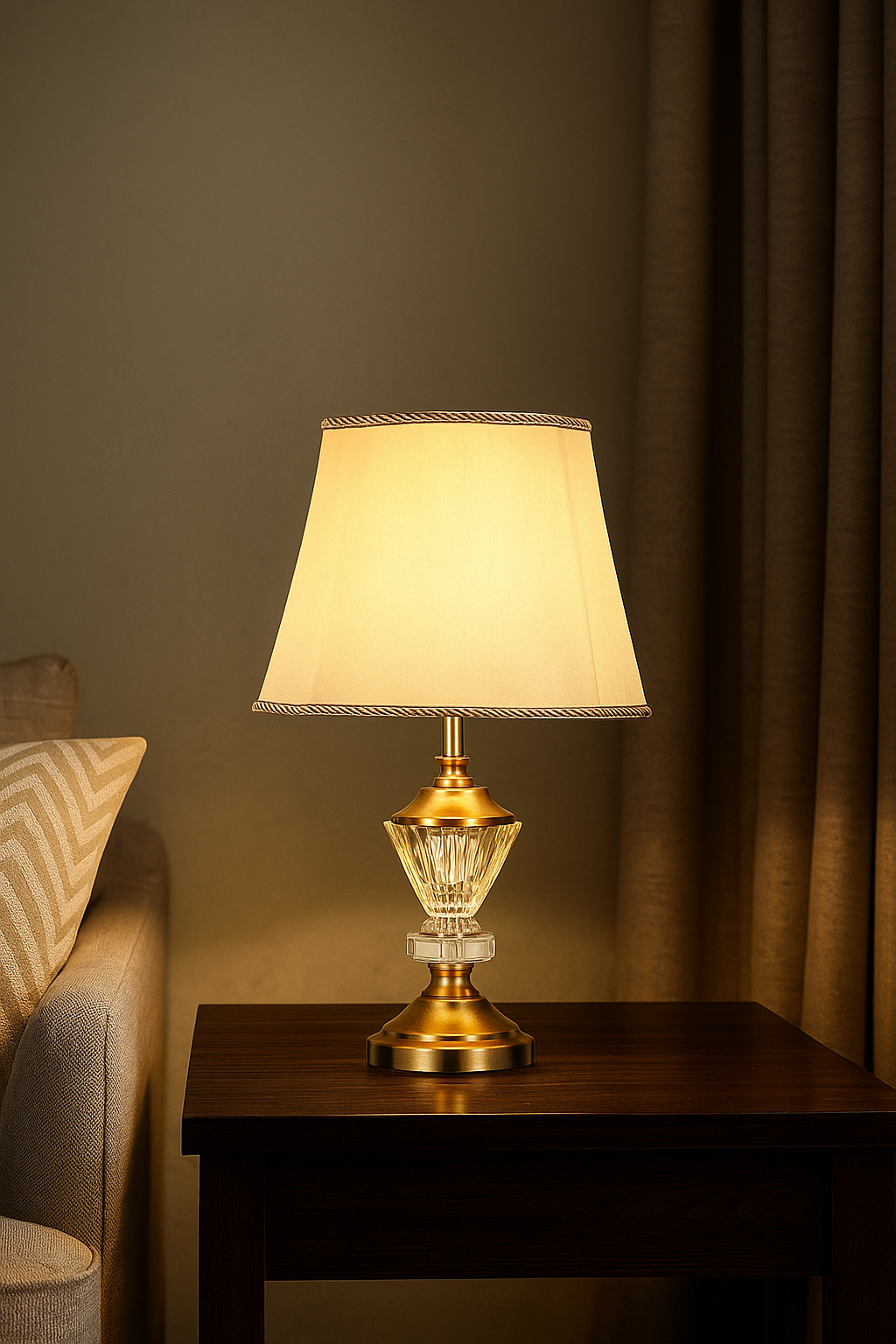 Hdc Contemperary style Table Lamp with fabric shade