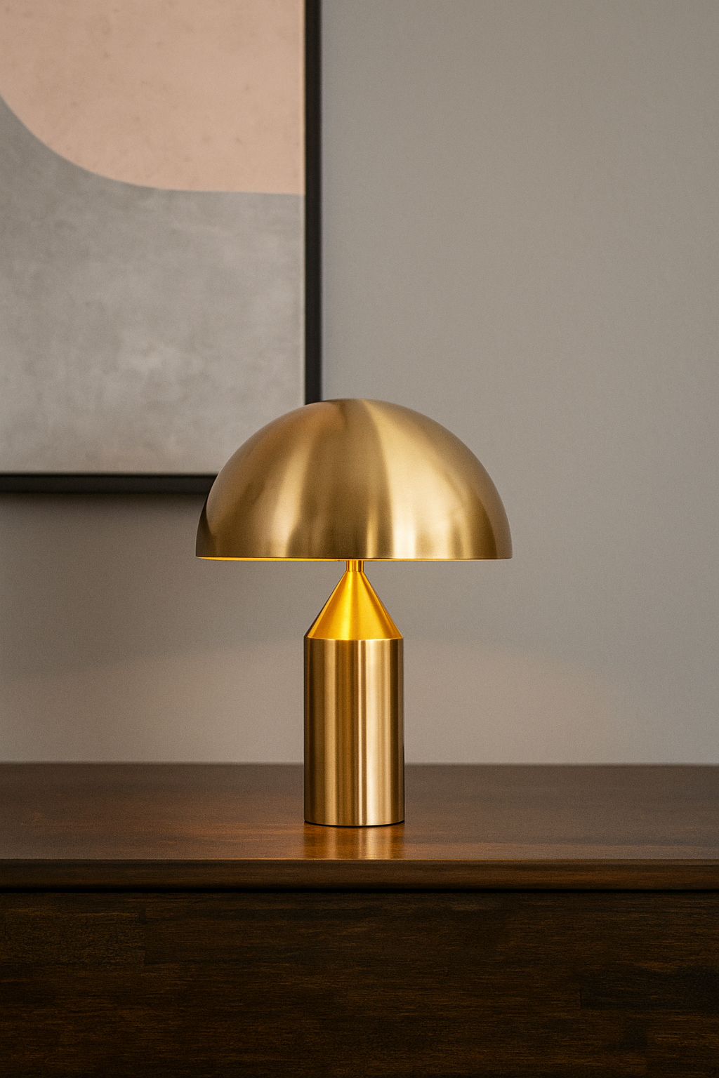 Hdc Mushroom Modern Architect LED Desk Lamps, Luxury Decorations Made of Nordic Chrome Metal with Warm White Light- Black