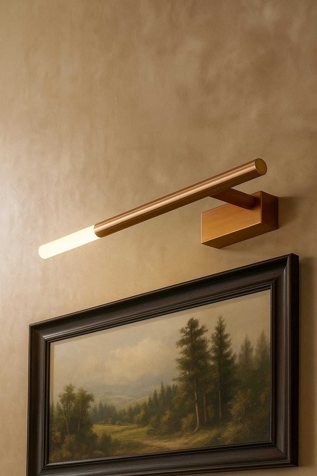 Hdc Minimalist Rose Gold Sleek LED Picture Wall Light- Tricolor