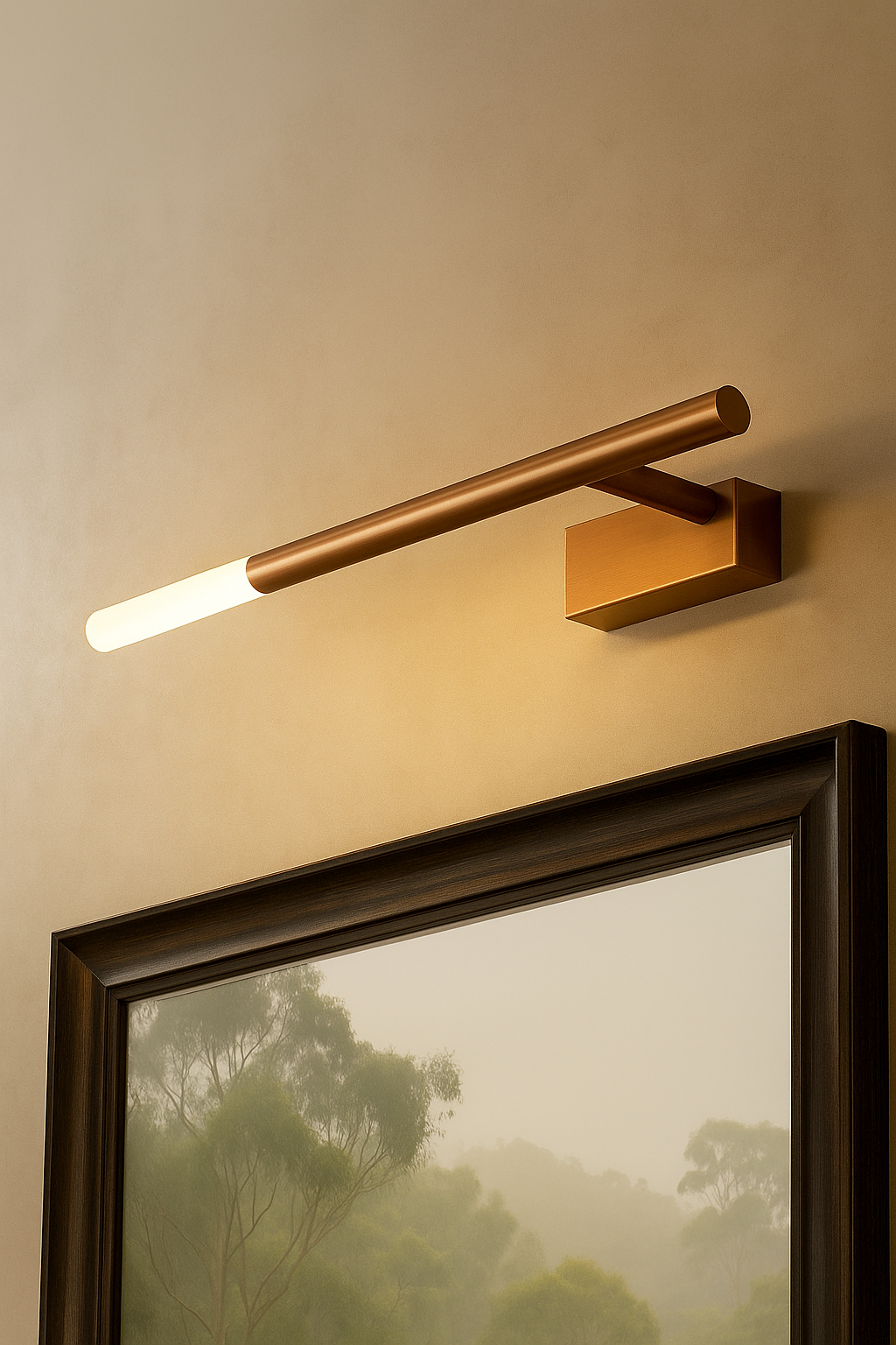 Hdc Minimalist Rose Gold Sleek LED Picture Wall Light- Tricolor