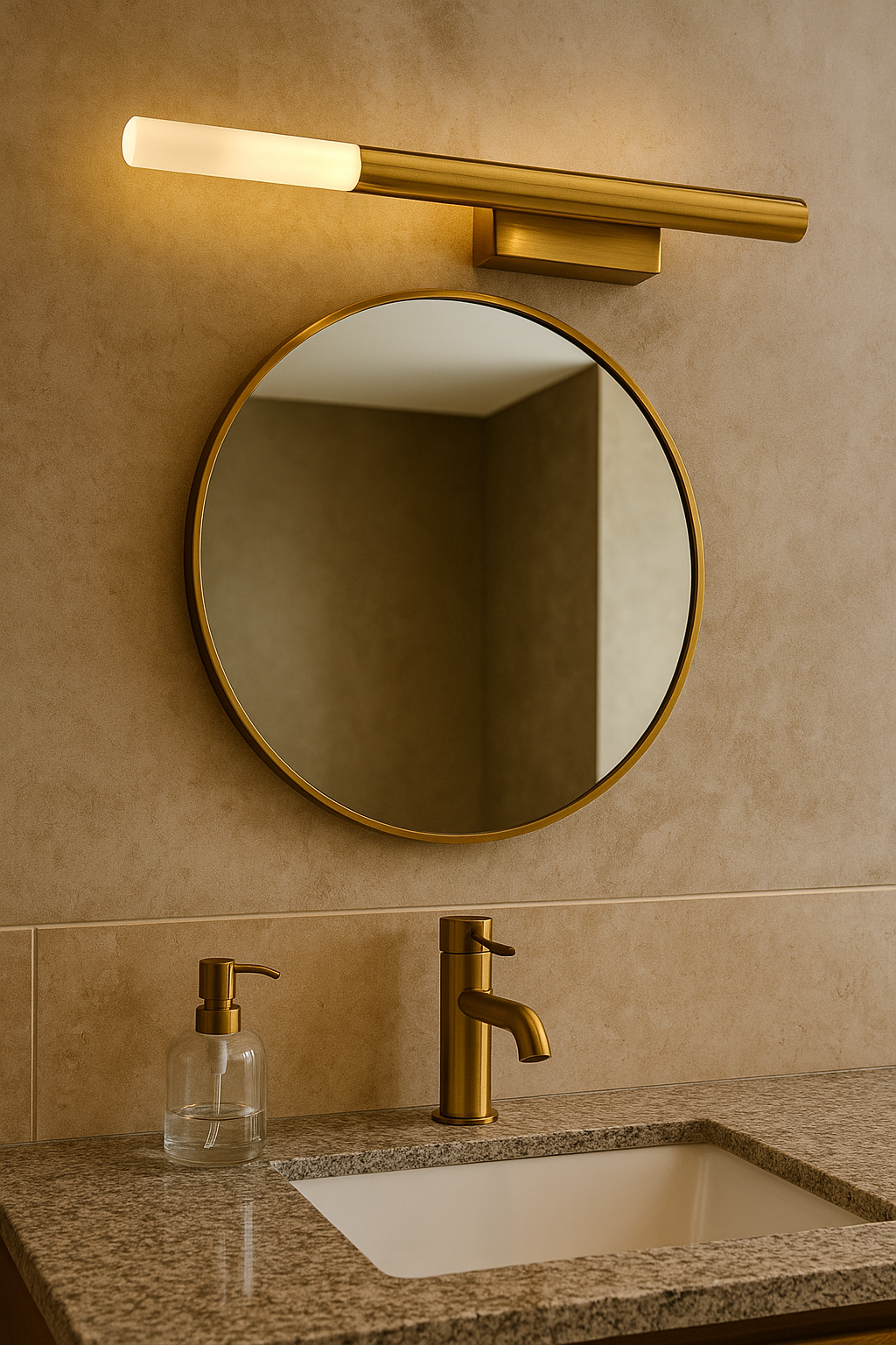 HDC 3W Slim Modern Gold Linear LED Wall Lamp