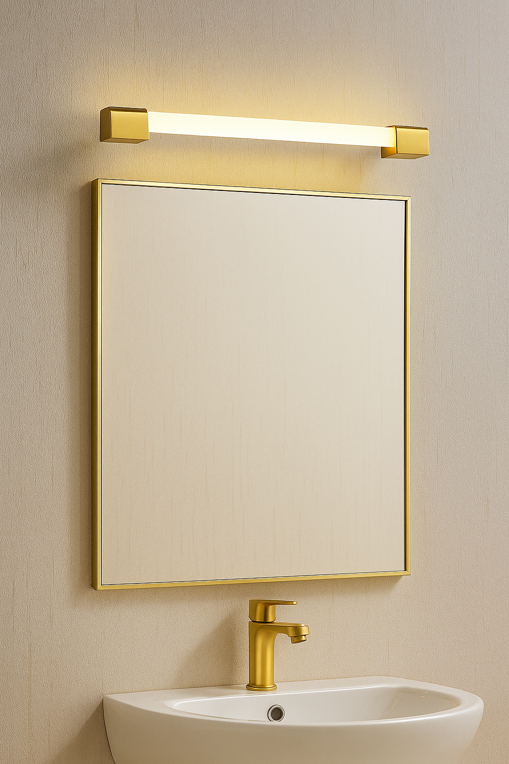 Hdc 18W Gold Linear LED Mirror & Vanity Fixture Wall Light – Tricolor