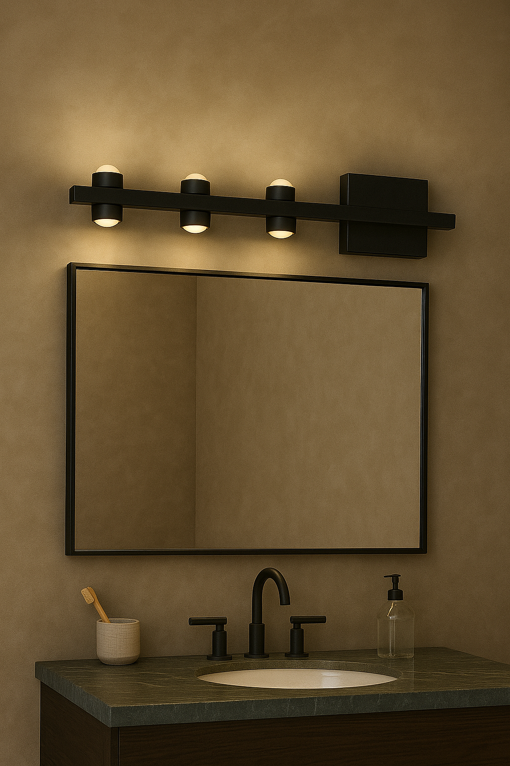 Hdc 6 Led Cob Golden Body Led Wall Light Mirror Vanity Picture Lamp - Warm White