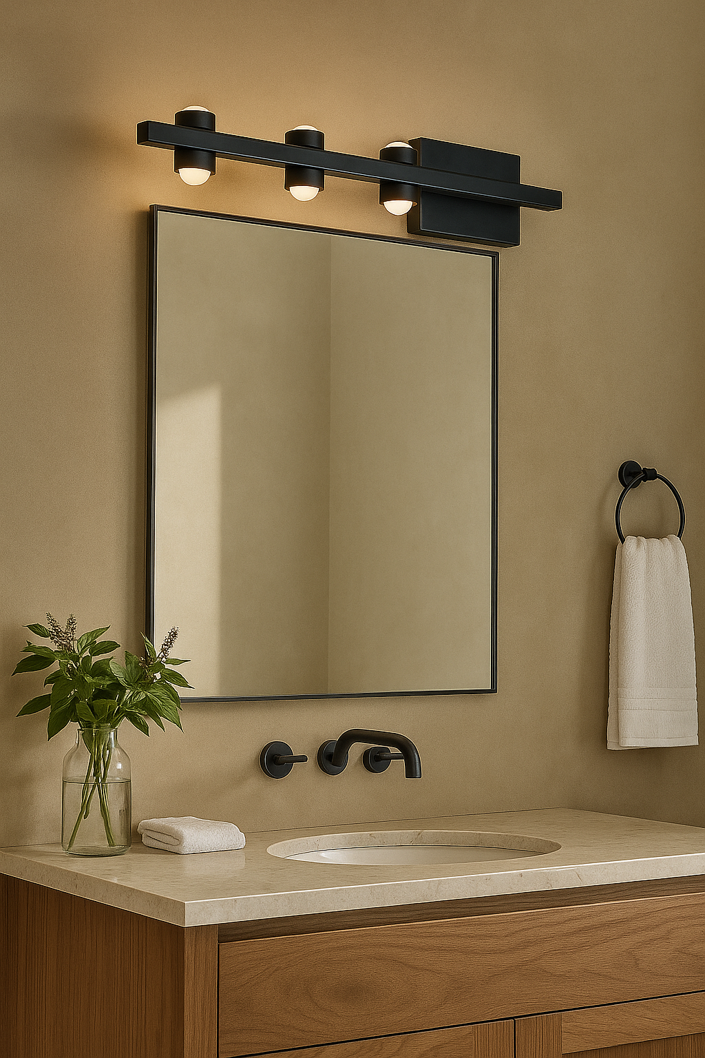 Hdc 6 Led Cob Golden Body Led Wall Light Mirror Vanity Picture Lamp - Warm White