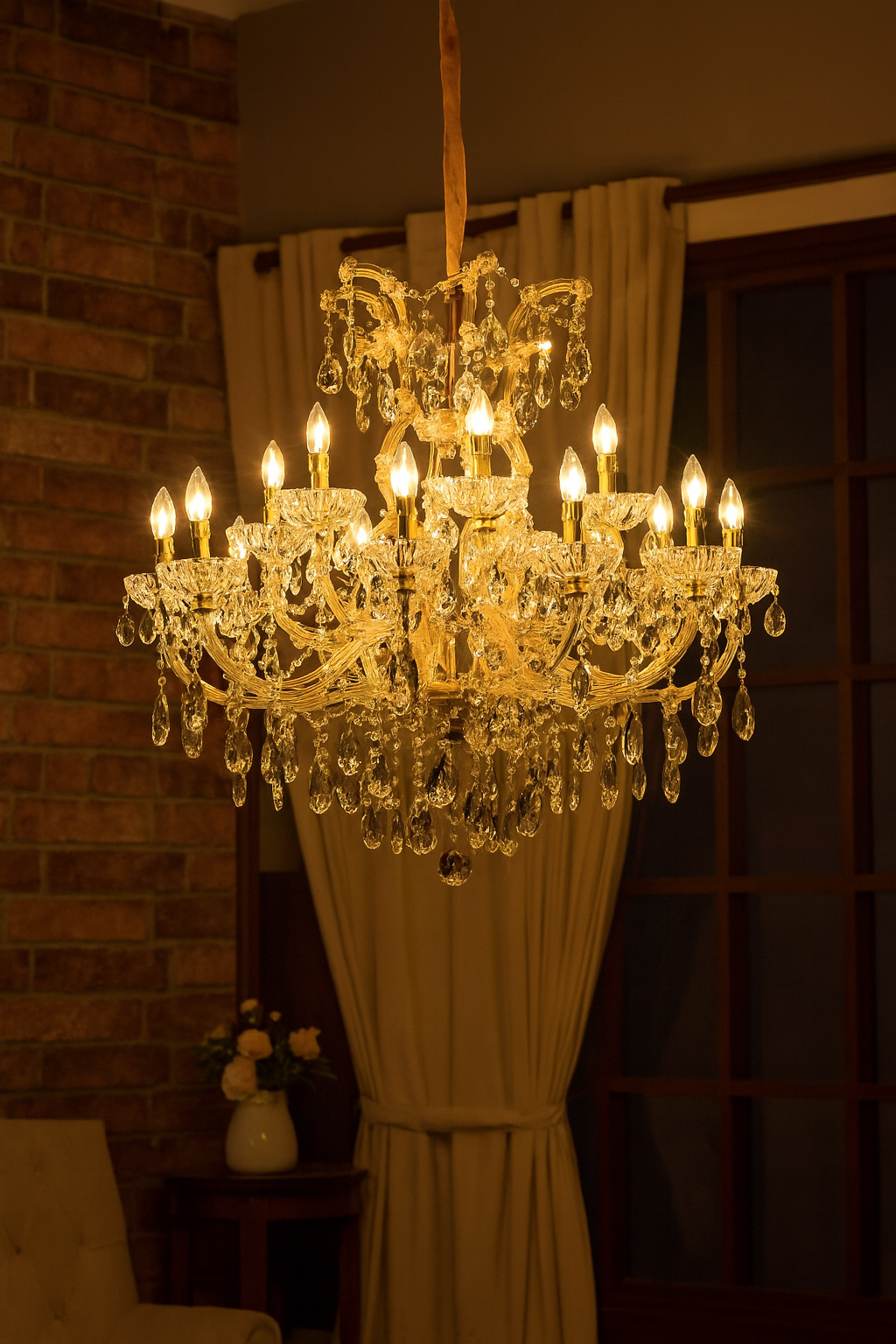 HDC 19 Lights Imperial Crystal Crown Italian Chandelier For Dining Room