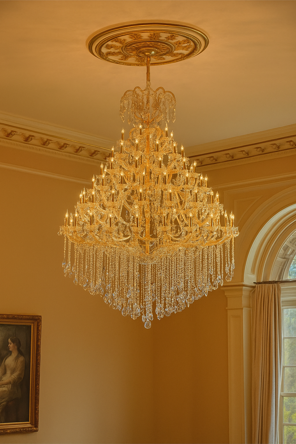 HDC 72 Lights Grand Royal Multi-Tier Crystal Italian Chandelier