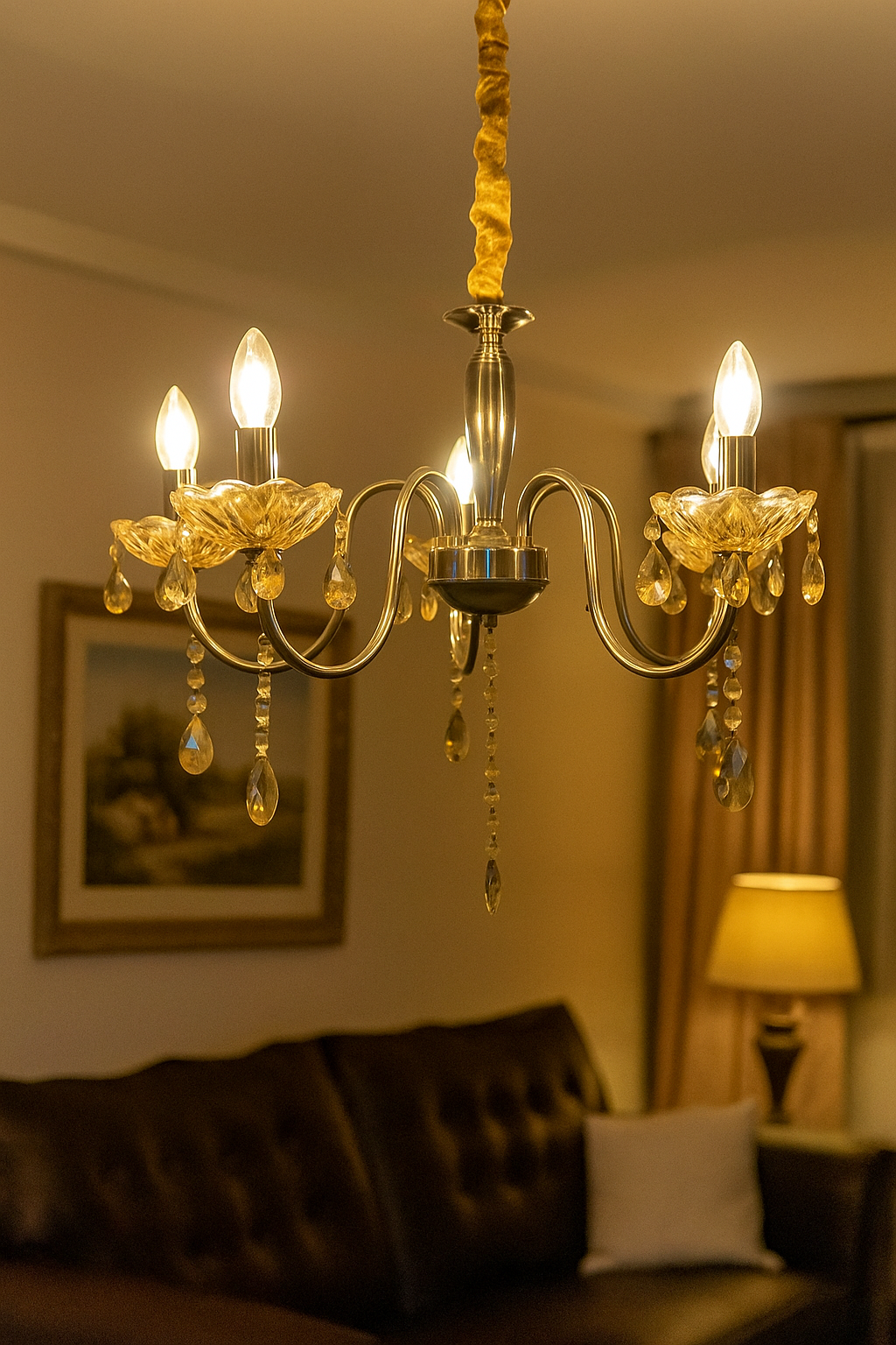 HDC 8 Lights Imperial Crystal Blossom Italian Chandelier For Living Room