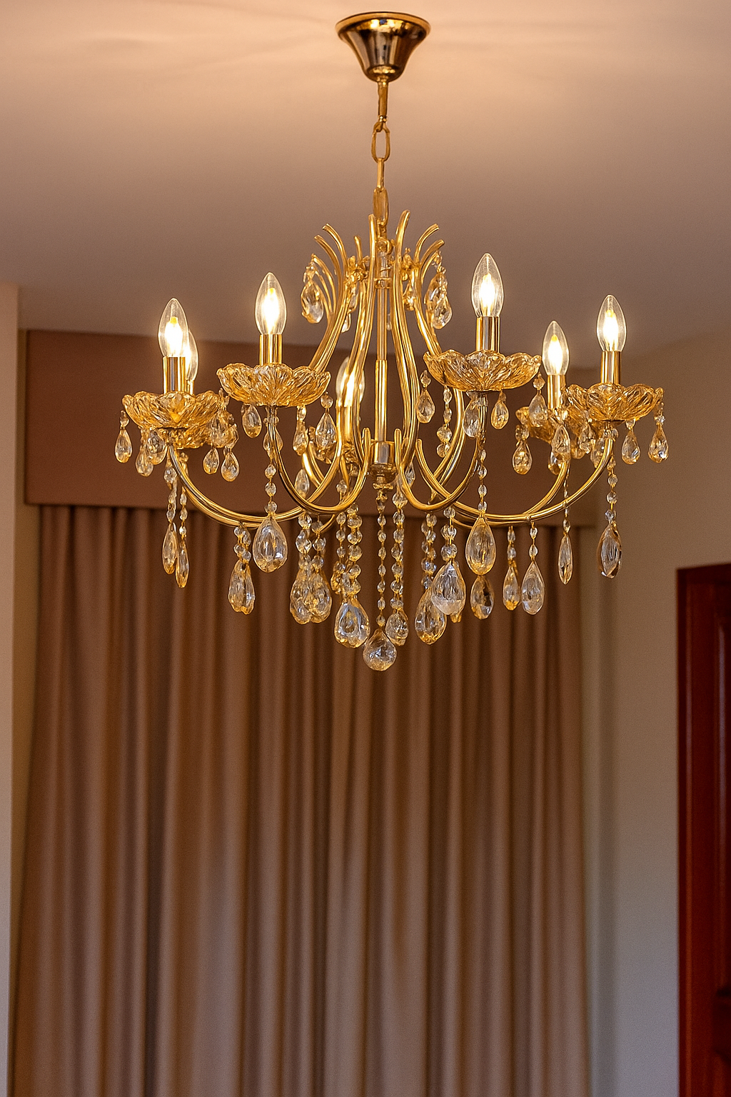 HDC 8 Lights Imperial Aurelia Crystal-Arm Italian Chandelier For Living Room