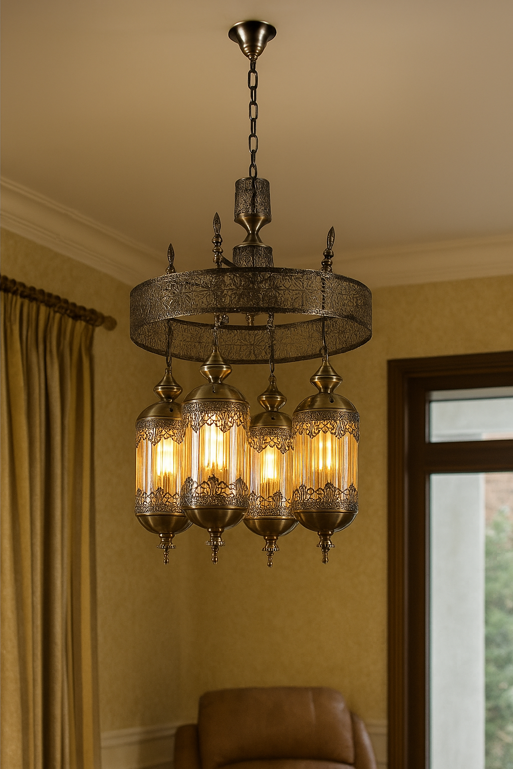 HDC Imperial Royale 5-Pendant Round Hanging Chandelier For Living Room