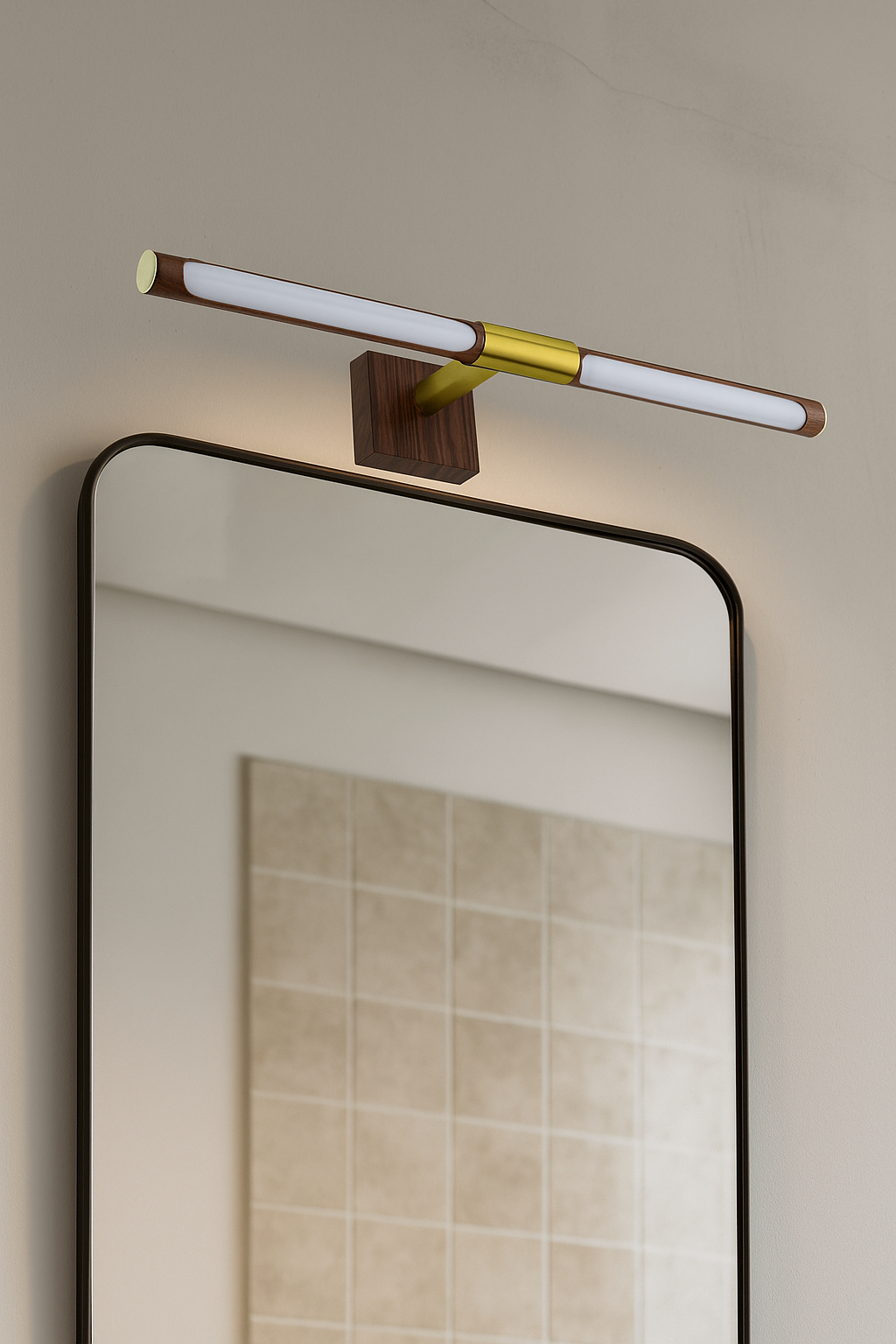 HDC 12W Dual-Tone Gold & Walnut Picture Accent Light (3-Color LED)