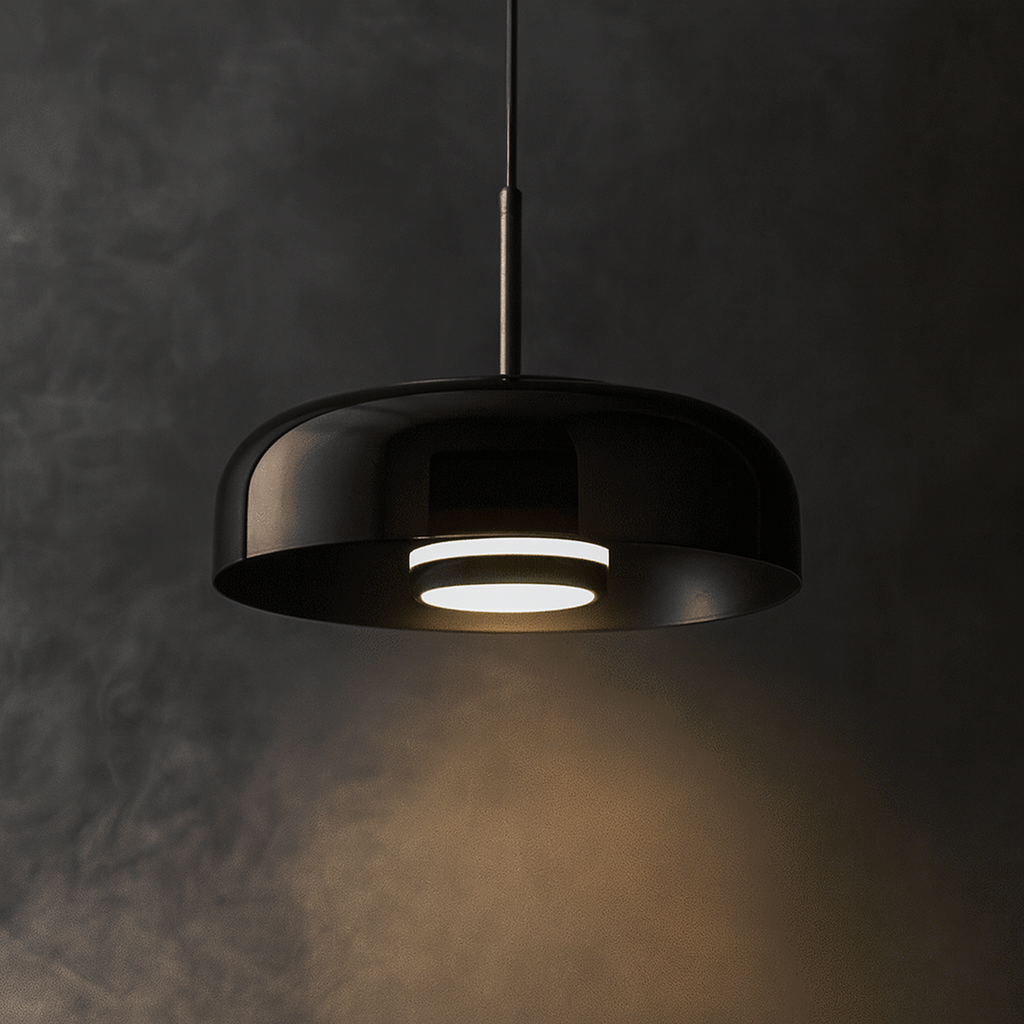 HDC Smoke Glass Light Fixture LED Ceiling Pendant Lamp