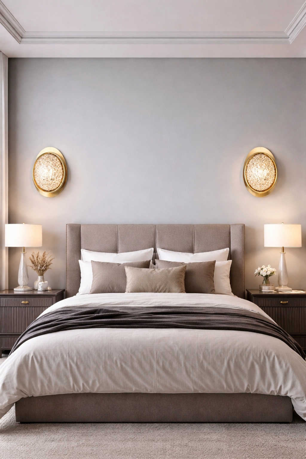 HDC Modern Oval Textured Glass Wall Sconce for Bedroom, Living Room & Hallway