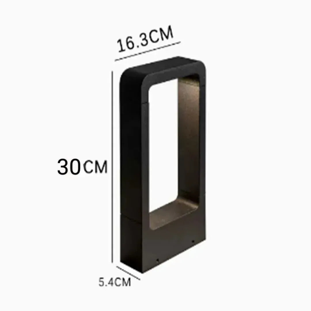 Hdc Led 12w 300mm Sand Black Small Body Bollard Outdoor Garden Park Driveway Light - Warm White