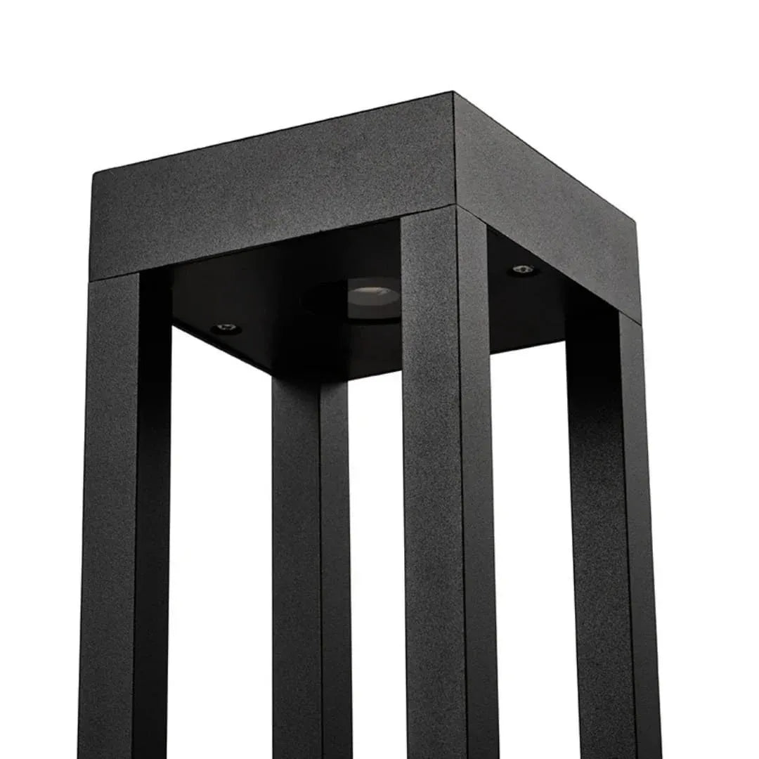 HDC Led 600MM Grey Body Rectangular Bollard Outdoor Garden Park Driveway Light - Warm White