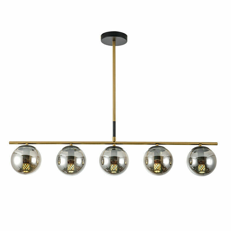 HDC Smoky Glass LED Ceiling Lamp Modern Chandelier Globe Lighting Pendant Light Fixtures