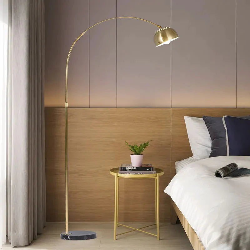 HDC Golden Huge Arc Floor Lamp Living Room Standing Lamp - Silver