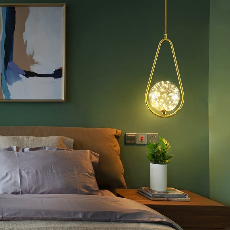Hdc LED Fairy Ball Gold Pendant Lamp Ceiling Light - Warm White