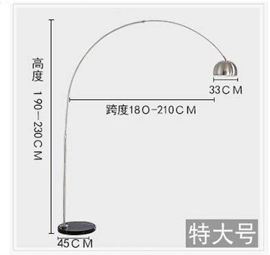 HDC Huge Arc Floor Lamp Living Room Standing Lamp - Silver