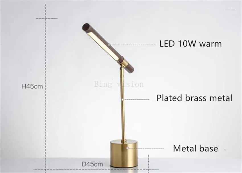 Hdc Designer Lamp Modern Led Night For Living Room Bedroom Study Desk Decor Lights Home Wood Bedside