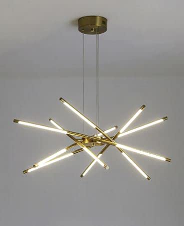 Hdc 10 Heads LED Modern Chandelier Pendant Hanging Light Lamp - Warm White, Gold