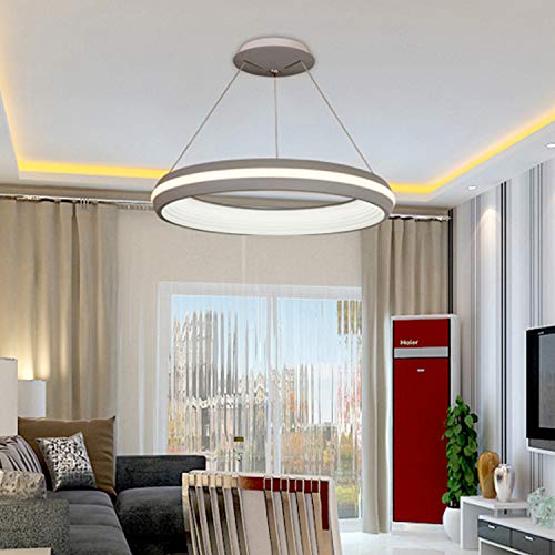 Hdc Modern LED Chandelier Ring Hanging Suspension Lamp - Tricolour, Round