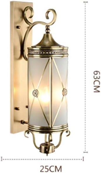 Hdc Art Exterior Style Villa Courtyard Balcony Waterproof Copper Corridor Retro Outdoor Wall Lamp