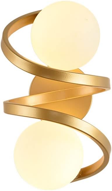 HDC Gold Frosted Glass Ball Wall Light Metal - Gold Warm White
