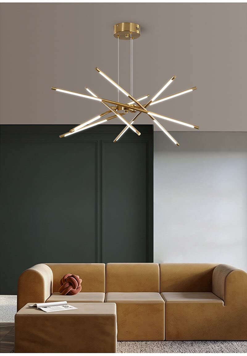 Hdc 10 Heads LED Modern Chandelier Pendant Hanging Light Lamp - Warm White, Gold