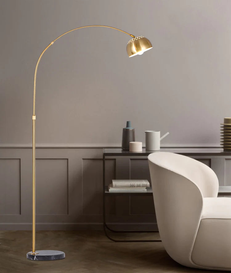 HDC Golden Huge Arc Floor Lamp Living Room Standing Lamp - Silver