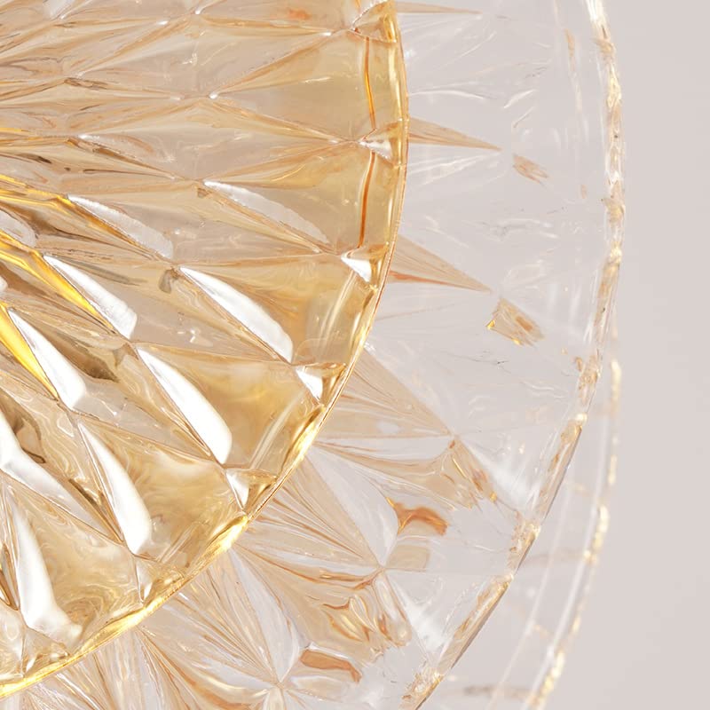 Hdc led 1-Light Gold Glass Disc Hanging Pendant Ceiling Light