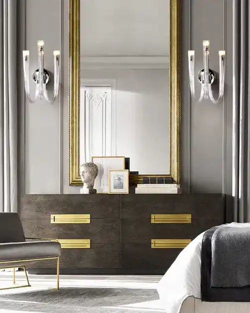 Hdc Candle Glass Wall Light for Bedroom Living Room