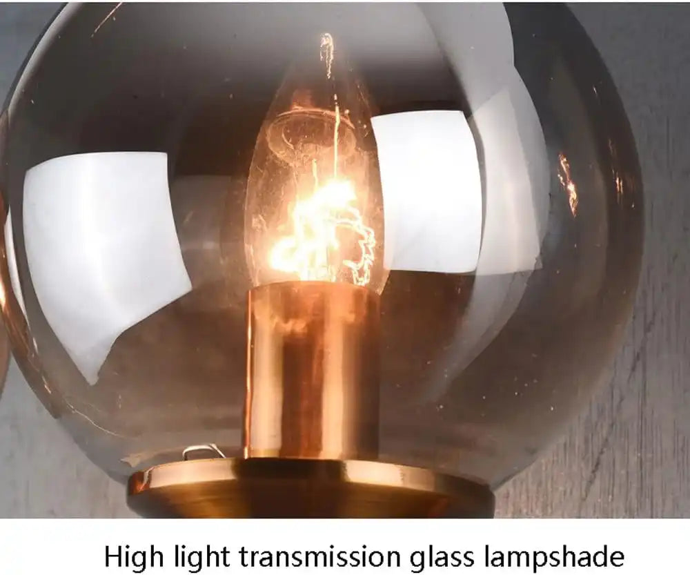 Hdc 2 Lights Retro Creative Glass Shade Wall Light