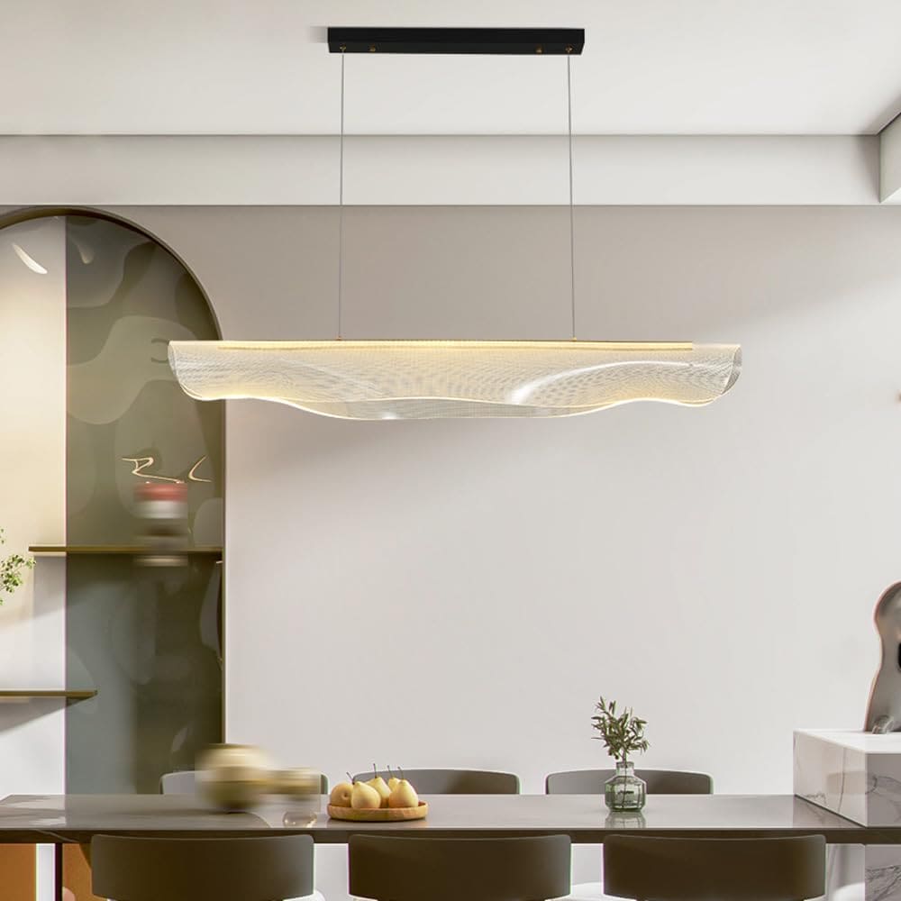 HDC Linear Curve Shape Ceiling Hanging Luxury Modern Led Chandelier Pendant Light