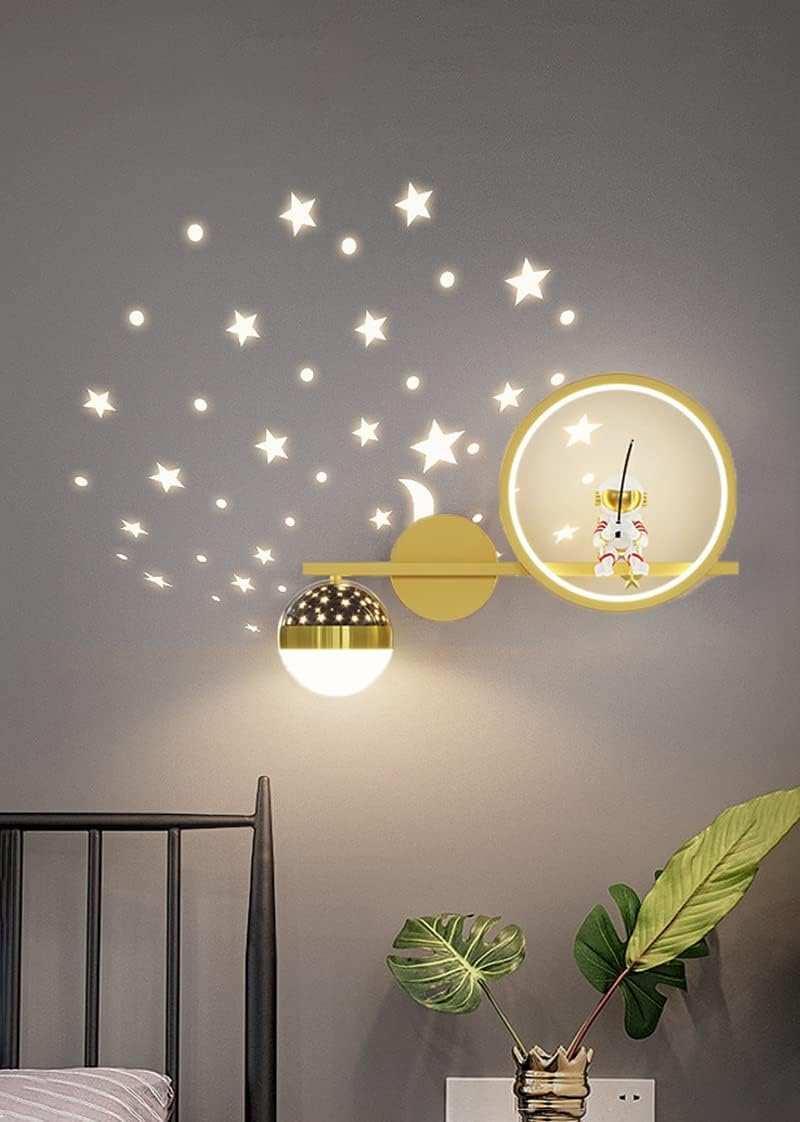 Hdc LED Dimmable Children's Room Modern Bedroom Bedside Lamp Starry Sk