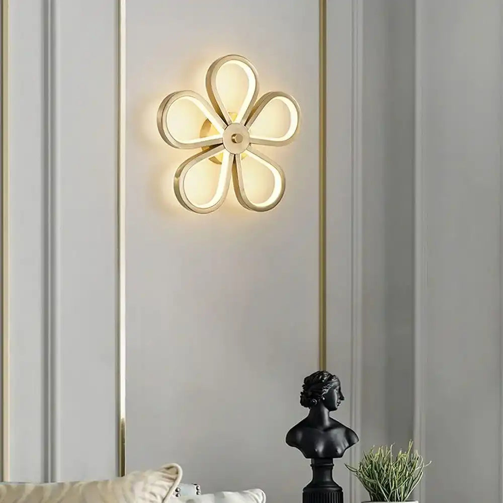 Hdc Modern Led Glossy Gold Body Wall Light - Warm White