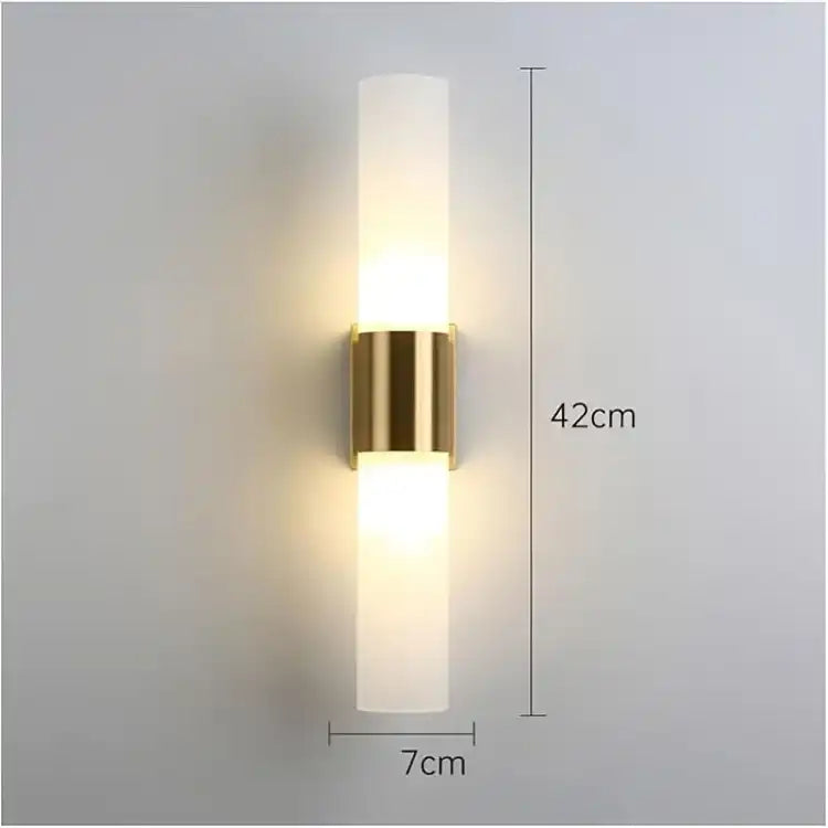 Hdc Indoor LED 14W 3000K  White Rose Gold Metal Decorative Wall Sconce Lamp for Living Room Bedroom